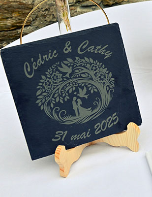 Cathy Crafty gravure laser personnalisée bois verre ardoise manche normandie